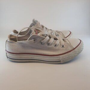 Converse All Star White Canvas Sneakers Youth's Size 13 Lace Up